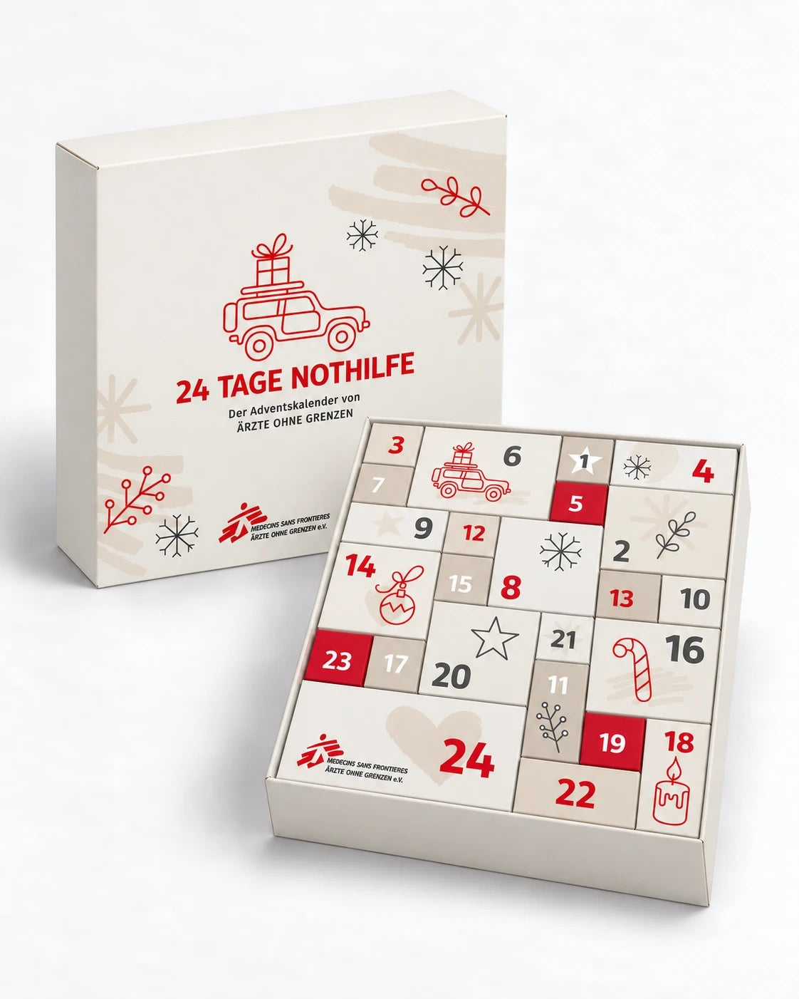 Adventskalender «24 Tage Nothilfe», Produktansicht